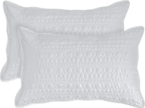 Vista 10 de BOSOWOS Fundas de almohada tamaño Queen de 20 x 30 pulgadas, juego de 2, ultrasuaves y transpirables, fundas de almohada acolchadas para dormir Gris
