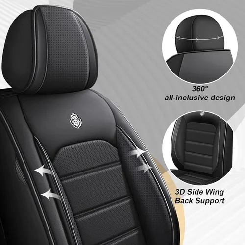 Vista 2 de Fundas de asiento delantero de automóvil para Mazda CX-5 2000-2024, 2 asientos, cojín protector de cuero de ajuste personalizado, fundas interiores