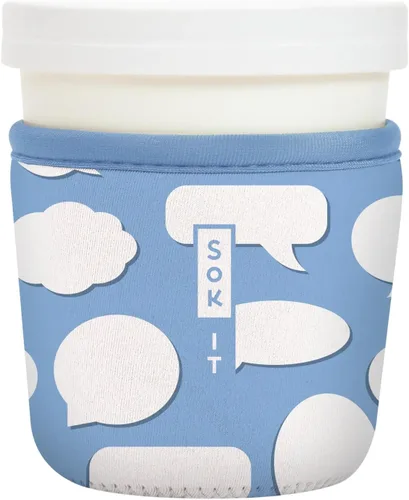 Vista 105 de Sok It IceCreamSok Cubierta de Neopreno Aislante (Floral Abstracto, Pintas de Helado Rectas)