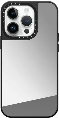 Vista 35 de CASETiFY Funda de espejo para iPhone Air [Reflejante/Compatible con Magsafe / Protección contra caídas de 4.9 pies de grado militar 1X] - Negro