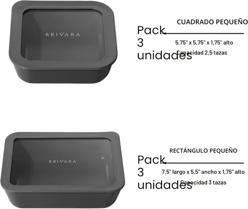 Vista 2 de Recipiente de almacenamiento de alimentos de vidrio recubierto de cerámica Sin PTFE, PFOA, PFAS y BPA Recipiente reutilizable no tóxico