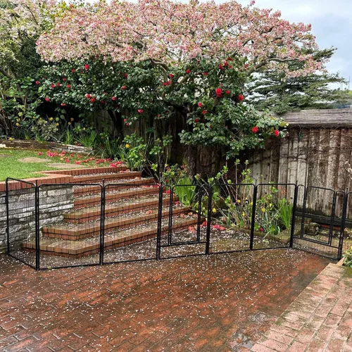 Vista 3 de FXW Anclaje de valla a pared (paquete de 4) para uso con corralito para perros en patio, jardín, puertas, chimenea, interior/exterior, se adapta a