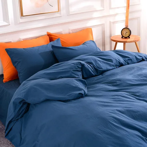 Vista 63 de NEXHOME PRO Funda de edredón Twin XL 100% algodón lavado, transpirable, duradera, texturizada, similar al lino, juego de ropa de cama para el hogar