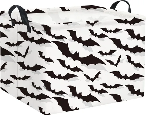 Vista 30 de HIYAGON - Cesta de Animales del Bosque Rectangular, Cesta de Almacenamiento para Bebé, Caja Organizadora de Almacenamiento, Caja de Decoración