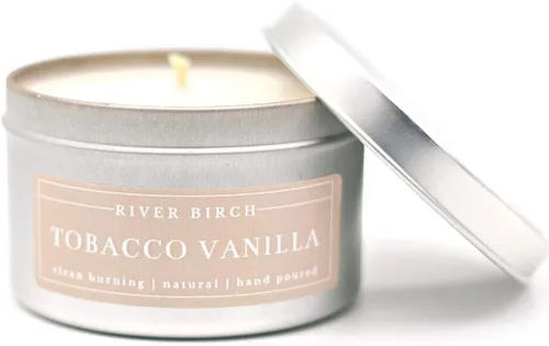 Vista 18 de River Birch Candles - Vela perfumada de almendra + miel, velas de soja de alta calidad, totalmente naturales, no tóxicas, vela de viaje de lata