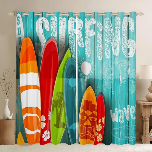Vista 26 de Erosebridal Lindas cortinas opacas de gato para niños pequeños, cortinas opacas con diseño de gatito kawaii con temática de animales, cortinas