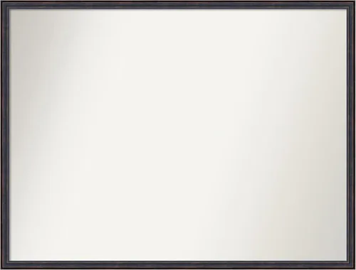 Vista 37 de Amanti Art Espejo de baño de bronce para sobre el fregadero, 25 x 26 pulgadas, espejo rectangular de bronce oscuro, marco de madera tradicional