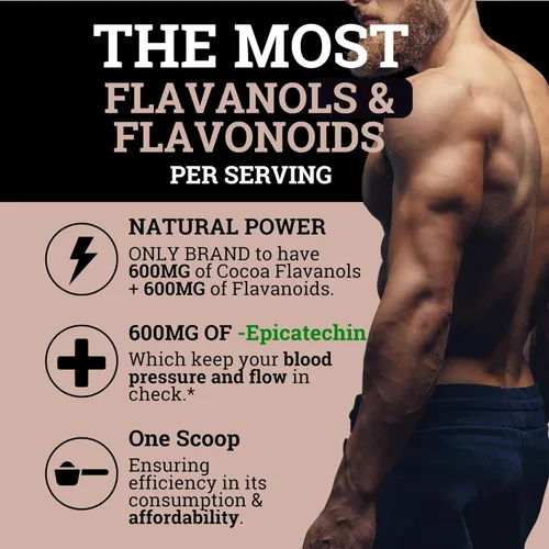 Vista 7 de Black Forest Cacao en polvo con alto contenido de flavanol (1200 mg de flavanoles y suplementos de flavonoides) 10 veces más flavanoles