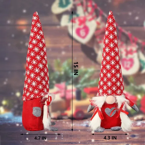 Vista 2 de CERAYOU Tope decorativo de puerta de Papá Noel, protector de pared de tela resistente, adornos de gnomos de Navidad para decoración del hogar