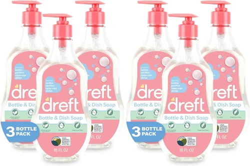 Vista 7 de Set de regalo de jabón para botellas y platos Dreft para bebés - Limpiador Dreft multiusos y removedor de manchas de tamaño para viajes - Hecho