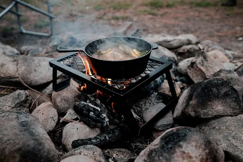 Vista 6 de Stansport Parrilla de Campamento Portátil de Acero con Revestimiento en Polvo
