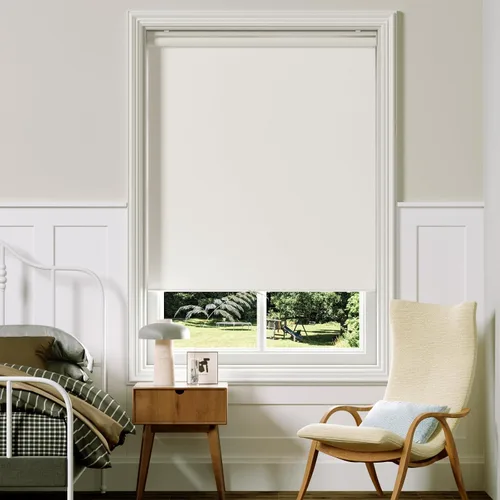 Vista 26 de Persianas enrollables opacas sin cordón para oscurecer la habitación, con sistema de resorte, protección UV, persianas de puerta, para hogar y Negro