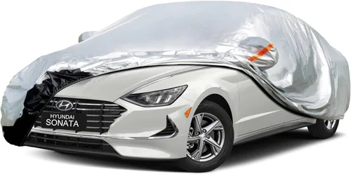 Vista 111 de GUNHYI - Funda de automóvil de 6 capas para Tesla Model 3 (2017-2025), impermeable para todo tipo de clima, protección UV contra la nieve, el sol