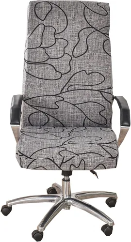 Vista 17 de CRFATOP Funda elástica para silla de oficina de computadora con cremallera duradera, funda giratoria universal para silla de escritorio