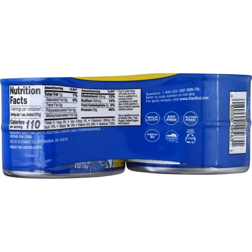 Vista 5 de StarKist Atún blanco sólido en agua, paquete de 4, 20 onzas