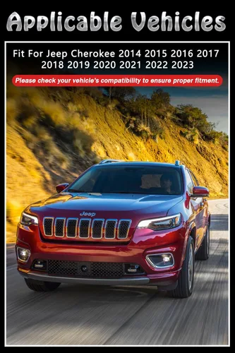 Vista 2 de Deflectores de Ventana y Protectores de Lluvia para Jeep Cherokee 2014 2015 2016 2017 2018 2019 2020 2021 2022 2023 Accesorios, para Deflectores