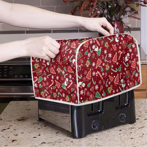 Vista 11 de Xoenoiee Cubierta para tostadora con patrón de cactus de alpaca, cubierta contra el polvo para tostadora de pan y tostadora, protector de utensilios