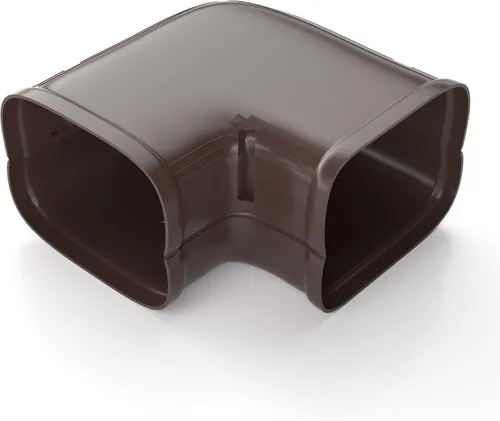Brown Flat Elbow, Flexible Level Bend Cover Line Set Cover Kit Accessories for Ductless Air Conditioners and Heat Pumps, PVC Decorative Upgraded