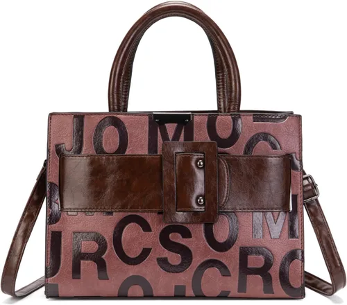 Vista 13 de KingTo Bolsos de hombro estilo satchel con patrón de cocodrilo para mujer, elegantes bolsos de mano, bolsos de cocodrilo para mujer, set de 3 piezas