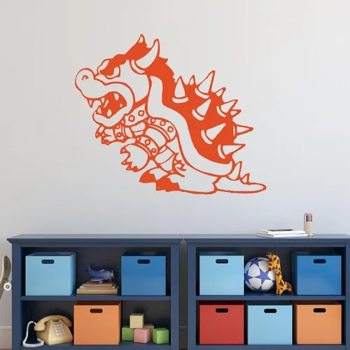 Vista 7 de Super Mario Bros Wall Decor - Bowser - Vinyl Wall Decal for Boys Room, Playroom, Video Game Fan Birthdays and Events