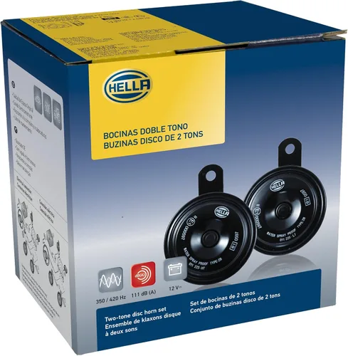 Vista 6 de HELLA 011225891 Kit de bocina de disco BX negro 3.031 in 12V (Honda)