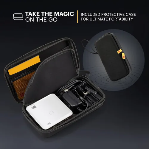 Vista 2 de Kodak Luma 150 Mini proyector inalámbrico Pico, DLP, soporta 1080p, altavoz integrado y batería recargable, HDMI/USB/microSD, estuche de viaje