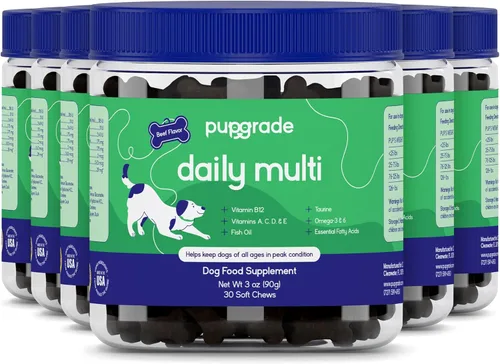 Vista 8 de PupGrade Multivitamínico diario para perros – Suplemento todo en uno con aceite de pescado Omega, vitaminas A, C, D, E y B complejo para la salud