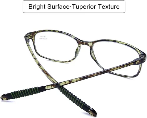 Vista 5 de DOOViC Computer Reading Glasses Blue Light Blocking TR90 Frame Lightweight Flexible Readers for Women Men,4 Pack