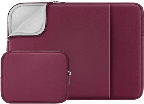 Vista 10 de RAINYEAR Funda para laptop de 11 pulgadas, bolsa de forro suave con bolsillo frontal y bolsa de accesorios, compatible con MacBook Neo A18 MacBook