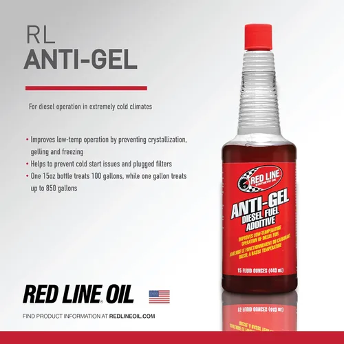 Vista 5 de Red Line 71203 Diesel Fuel Additives RL Anti Gel - 15 onzas