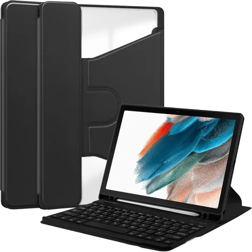 Vista 10 de kaidisen Funda con teclado giratorio 360° para Galaxy Tab S6 Lite de 10.4 pulgadas, soporte vertical, teclado magnético desmontable, funda Azul/claro