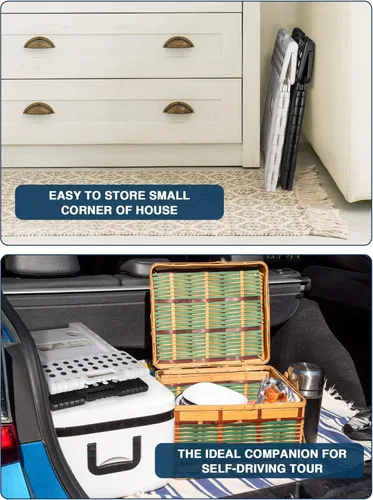 Vista 66 de Dyforce Taburete plegable de 9 pulgadas, taburete para niños, taburetes resistentes para adultos, taburetes de pie compactos, taburetes ligeros