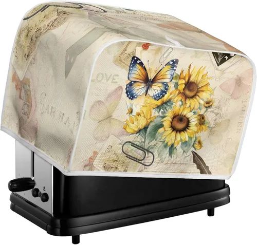 Vista 16 de Doojoayie Cubierta para tostadora de gato negro, cubierta para electrodomésticos, 2 rebanadas, a prueba de polvo, protección para la mayoría