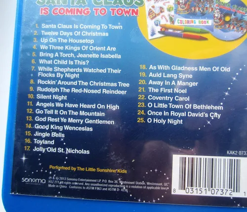 Vista 3 de SANTA CLAUS IS COMING TO TOWN Activity Kit with Carrying Case, Stickers, Crayons and Coloring Book