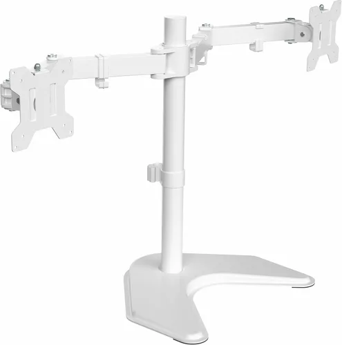 Vista 11 de VIVO STAND-V002F Soporte de escritorio independiente para monitores LED LCD dual de hasta 27 pulgadas, brazos totalmente ajustables de alta