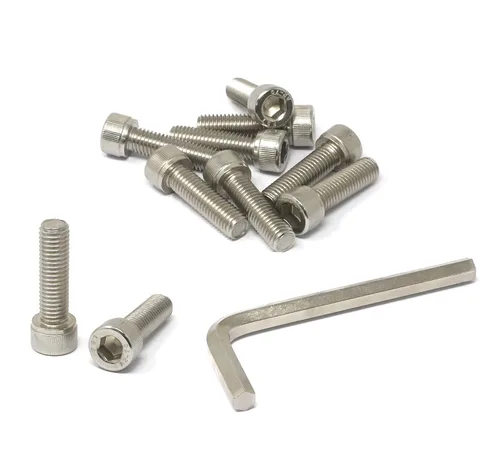 Vista 164 de iexcell Kit de tornillos de cabeza hexagonal de acero inoxidable 304, 100 unidades M2 x 0.157 in, paso de rosca de 0.016 in