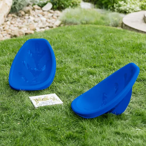 Vista 10 de ECR4Kids Asiento de piso con forma de hoja, silla basculante, azul, 6 piezas