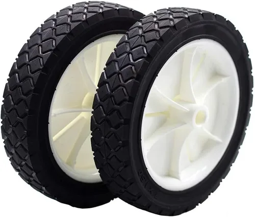 Vista 11 de Ruedas de 6 Pulgadas de Plástico Reemplaza para Oregon 72-106, Ruedas Universales Neumáticos Compatibles con Cortacésped Craftsman AYP MTD, Ruedas