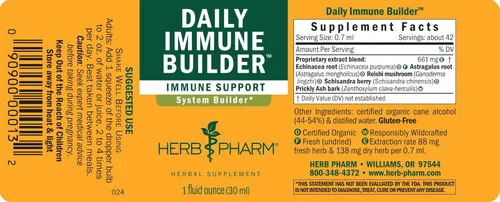 Vista 10 de Herb Pharm Daily Immune Builder - Defensa del sistema inmunológico a base de hierbas, 1 onza