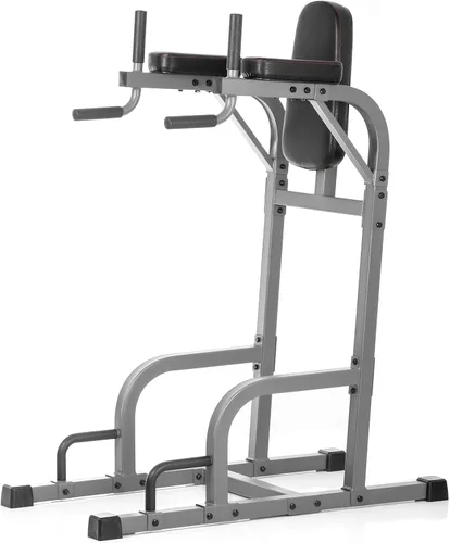 Vista 7 de XMARK Elevación de Rodillas, Estación de Fondos con Estación de Flexiones, Elevación Vertical Comercial de Rodillas, Silla del Capitán, Máquina