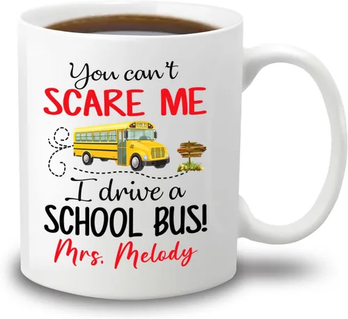 Vista 11 de Taza de café con texto en inglés «A Truly Amazing Bus Driver Is Hard To Find Difficult To Part With And Impossible To Forget»
