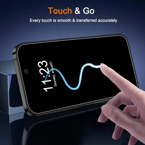 Vista 6 de Milomdoi Paquete de 3 protectores de pantalla de privacidad para iPhone 17 [compatible con fundas de teléfono] accesorios para película privada, 3