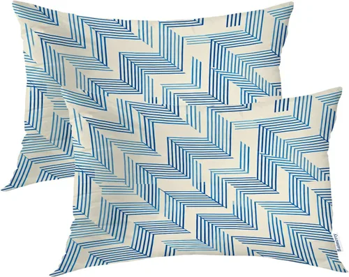 Vista 77 de Batmerry Autumn Maple Forest Throw Pillow Covers, Wooden Chair Houses Yellow Leaves Decorative Pillow Covers Digital Printing Blended Fabric for