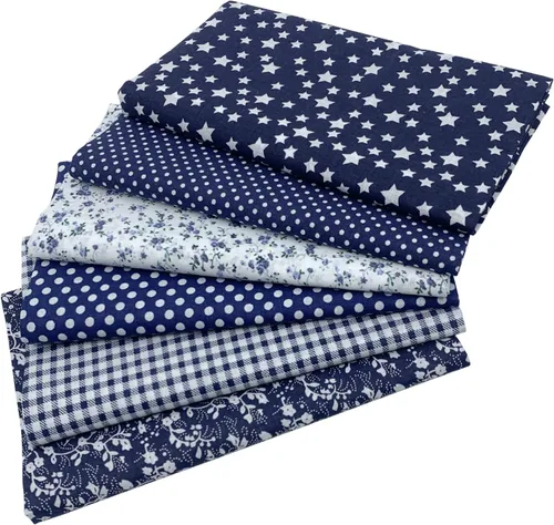 Vista 3 de aufodara 6 piezas de 19.6 x 31.4 pulgadas (19.7 in x 31.5 in) de tela de algodón precortada, rectangular, paquete de tela de algodón