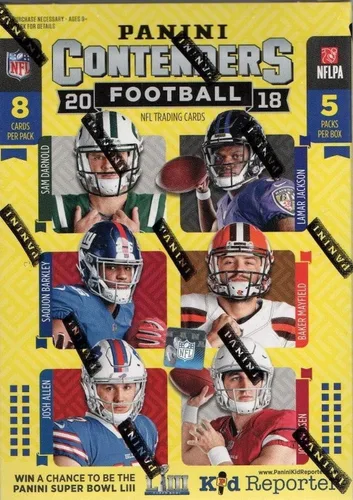 Panini Contenders NFL Football BLASTER caja 2018 (40 cartas incluyendo una tarjeta de recuerdo o autógrafo)