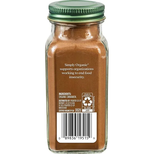 Vista 2 de Simply Organic Canela molida de Ceilán, 2.08 onzas, canela orgánica en polvo sin OMG