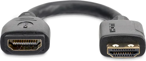 Vista 3 de StarTech.com Cable de ahorro de puerto HDMI de alta velocidad de 6 pulgadas con 4K 60Hz - Cable adaptador corto HDMI 2.0 macho a hembra - Extensor