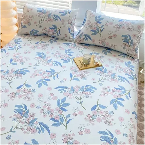 Vista 6 de Sábanas bajeras suaves 100% algodón, tamaño Super King, ropa de cama de tela suave y cómoda, bolsillo extra profundo de hasta 8 pulgadas