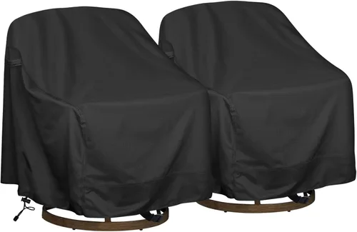 Vista 8 de Fundas impermeables para sillas de patio, 600D Oxford, fundas para muebles de exterior con revestimiento de PVC, a prueba de decoloración UV