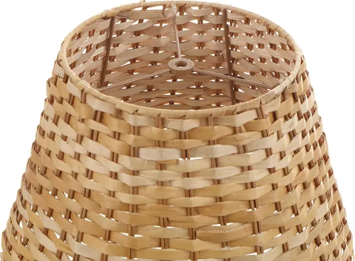 Vista 4 de Aspen Creative 32987, pantalla de lámpara araña Empire, hoja de plátano natural, 9" parte superior x 14" parte inferior x 9-1/2" inclinada